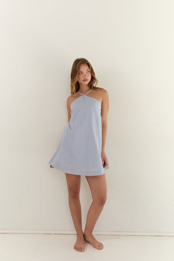 Corinne Mini Dress Sky