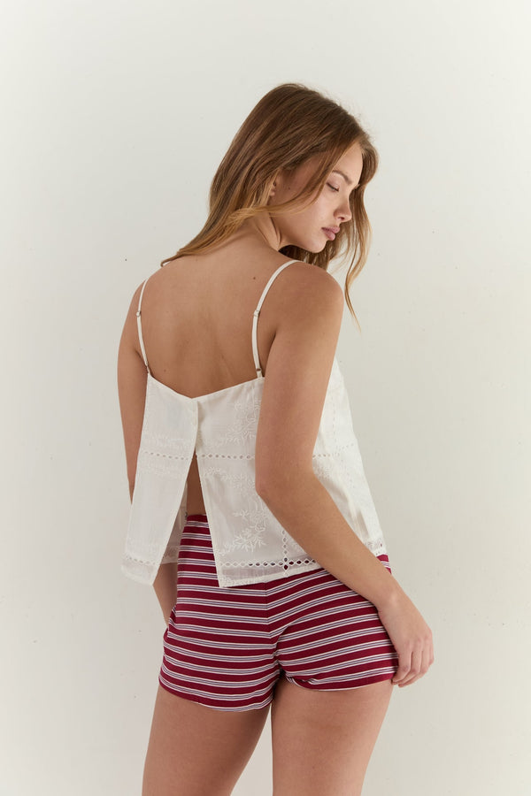 Olivia Lace Cami - Blanc