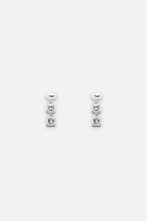 Veer Topaz Earrings - Silver