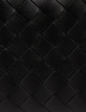 Woven Dumpling Bag - Black