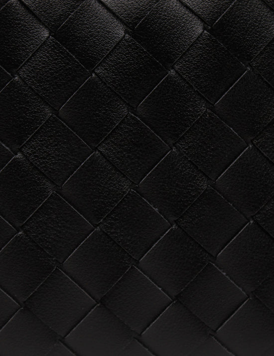 Woven Dumpling Bag - Black