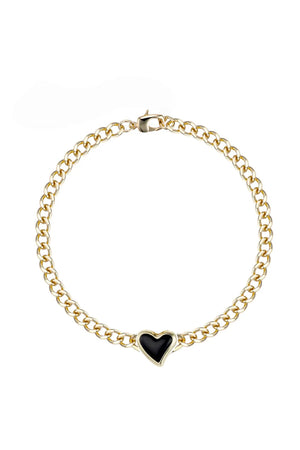 Whitney Heart Choker - Onyx
