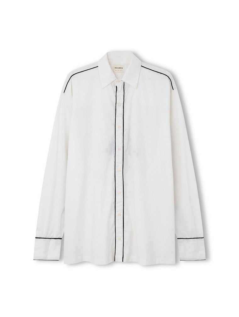 COCONUT CONTRAST EMBROIDERED SHIRT
