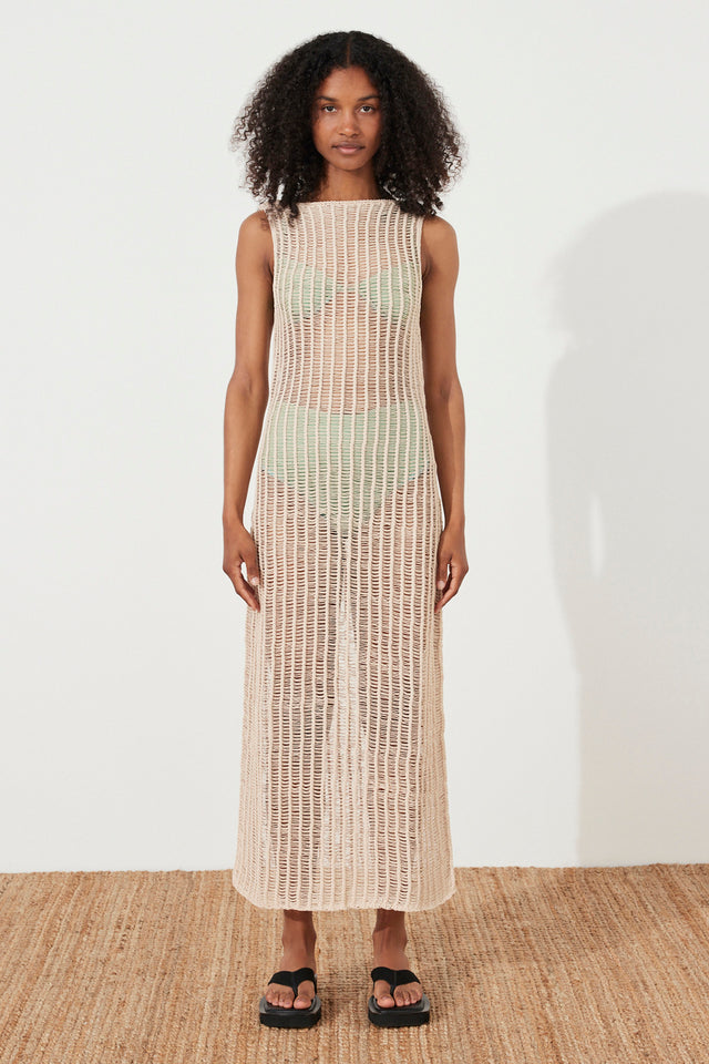 Husk Cotton Crochet Dress