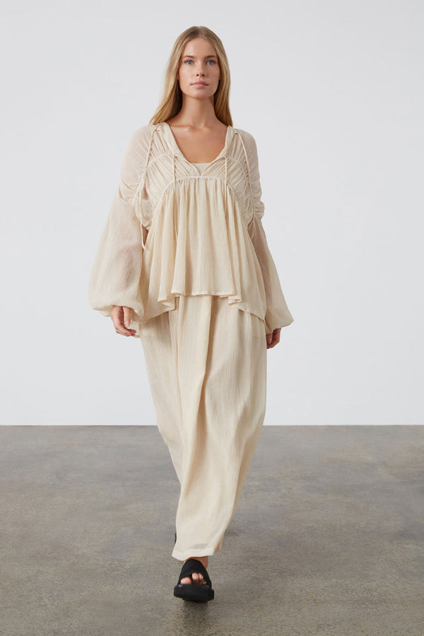 Stone Sheer Textured Blouse