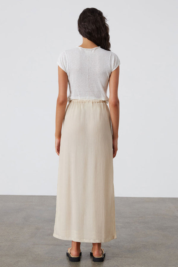 Stone Sheer Textured Maxi Skirt