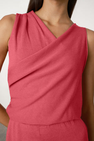 Cotton Blend Knit Top - Berry