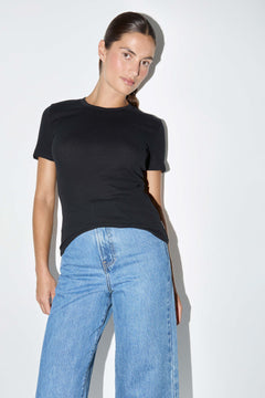Rib Hemp Jersey Tee - Black
