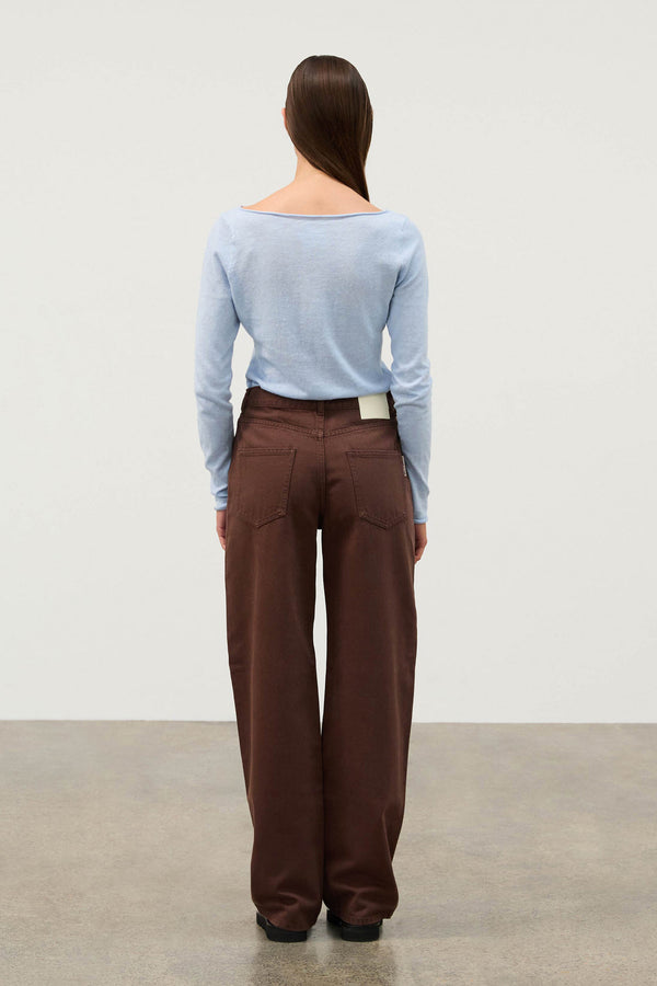 Panelled Long Sleeve Knit Top