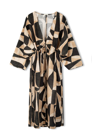 Mosaic Linen Blend Dress