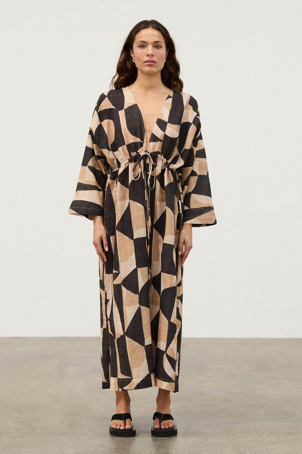 Mosaic Linen Blend Dress