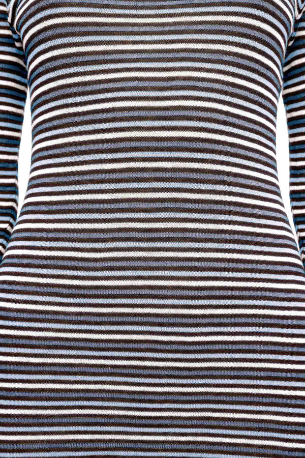 Knit Mini Dress - Blue Pin Stripe