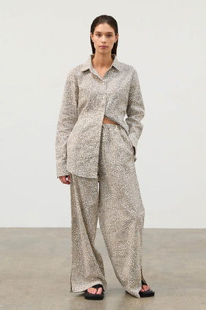 Micro Leopard Hemp Blend Pant