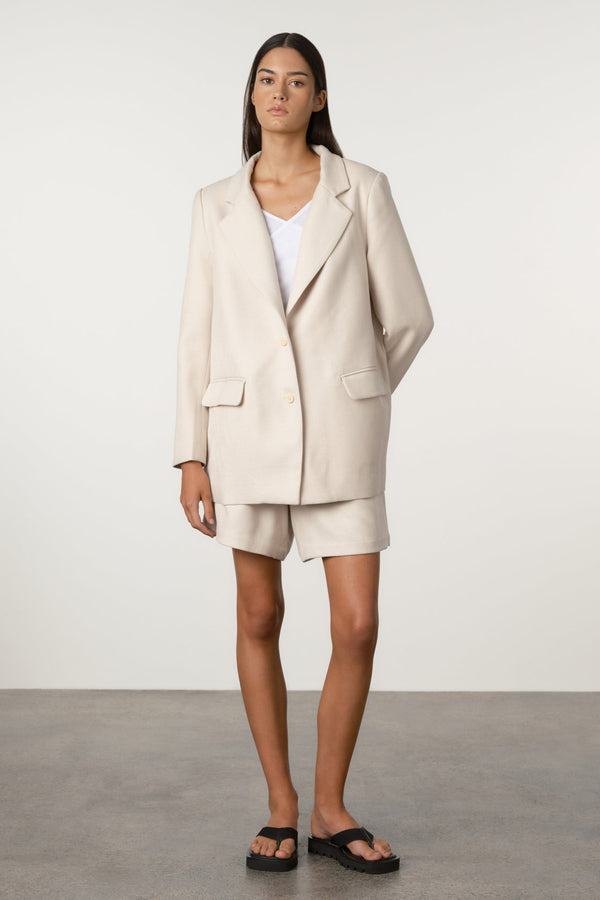 Husk Relaxed Tailored Twill Blazer