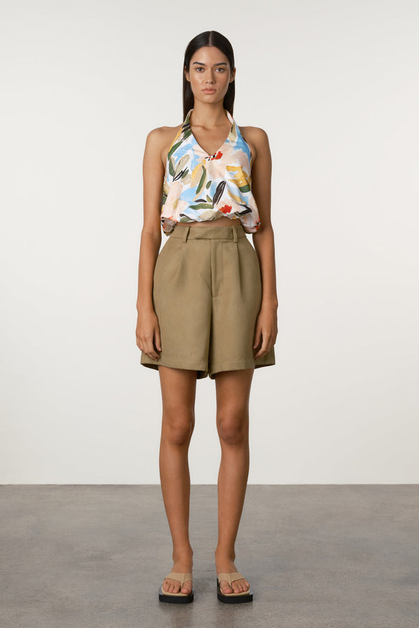 Tailored Twill Short - Olive