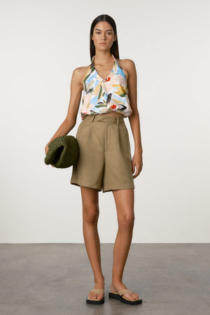Tailored Twill Short - Olive