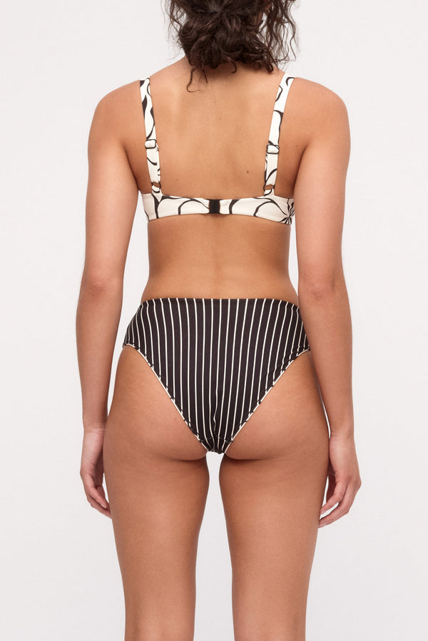 Reversible Waisted Full Brief - Cream Flower