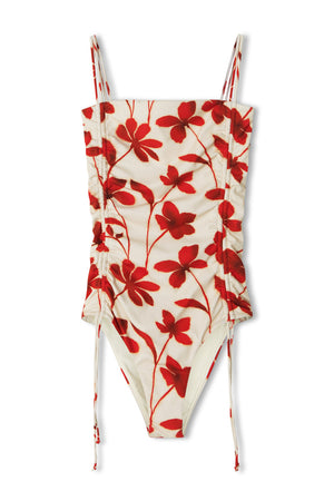 Gathered One Piece - Ruby Floral