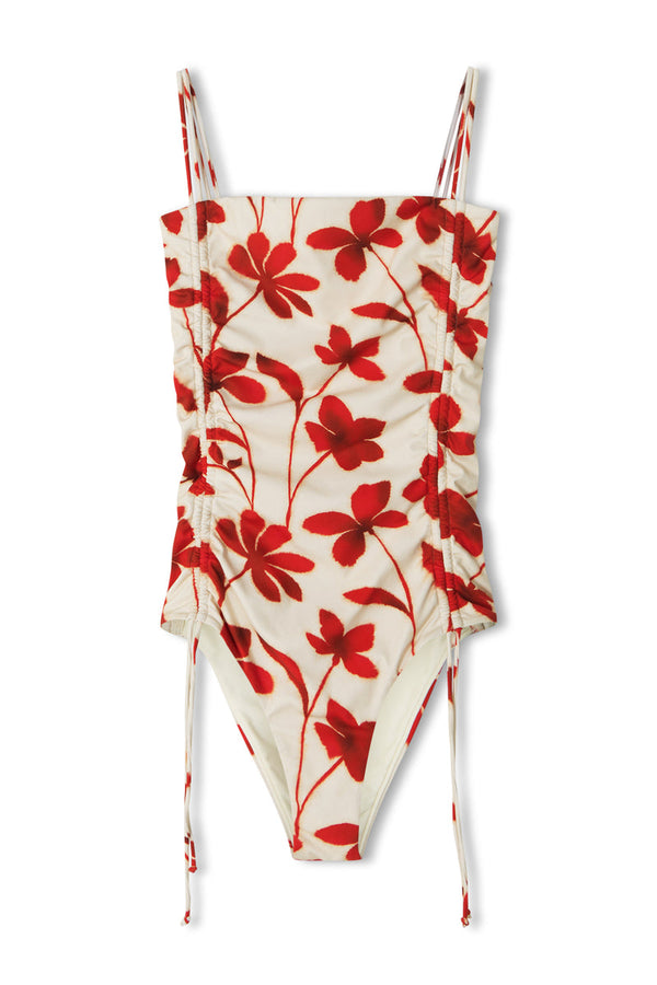 Gathered One Piece - Ruby Floral