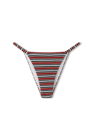 Towelling String Brief - Bold Stripe