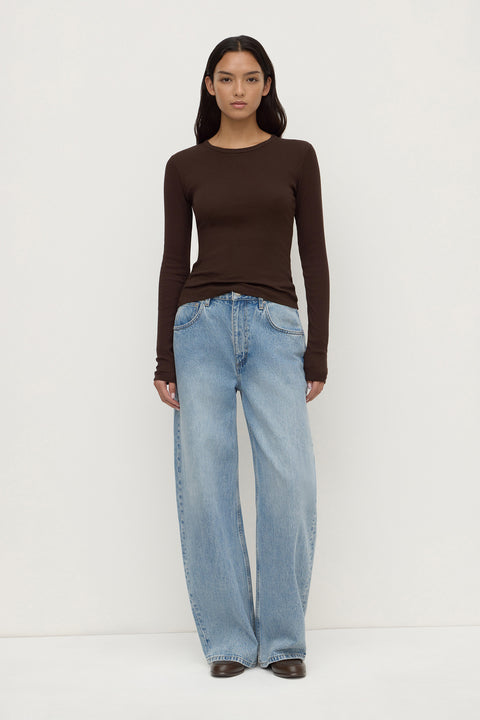 Zali Long Sleeve Tee - Ganache