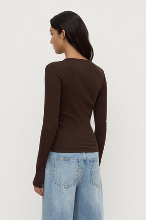 Zali Long Sleeve Tee - Ganache