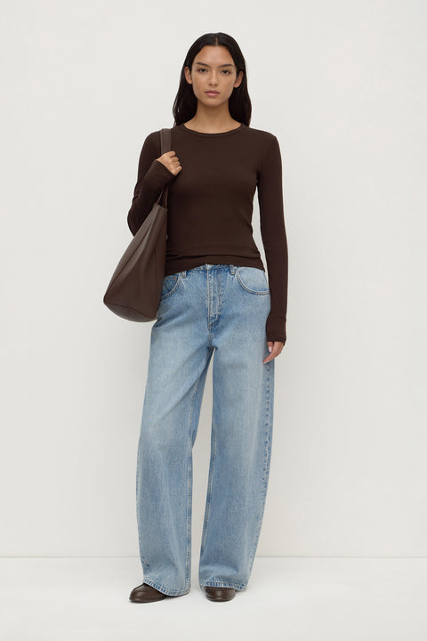 Zali Long Sleeve Tee - Ganache