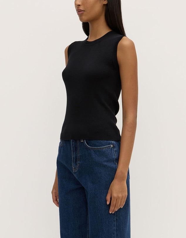 Amira Knit Tank- Black
