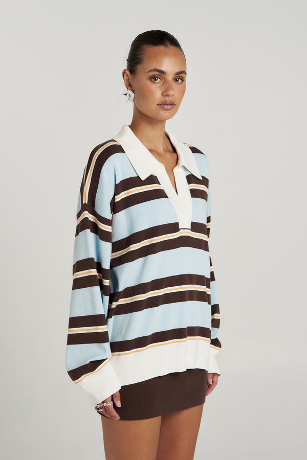Stripe LS Polo