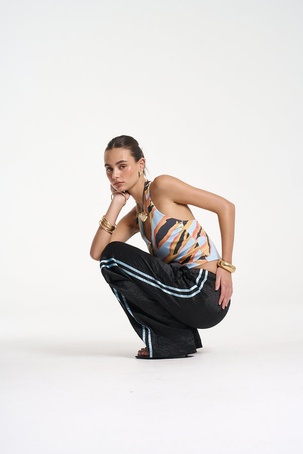 Boxer Pant - Black/Blue