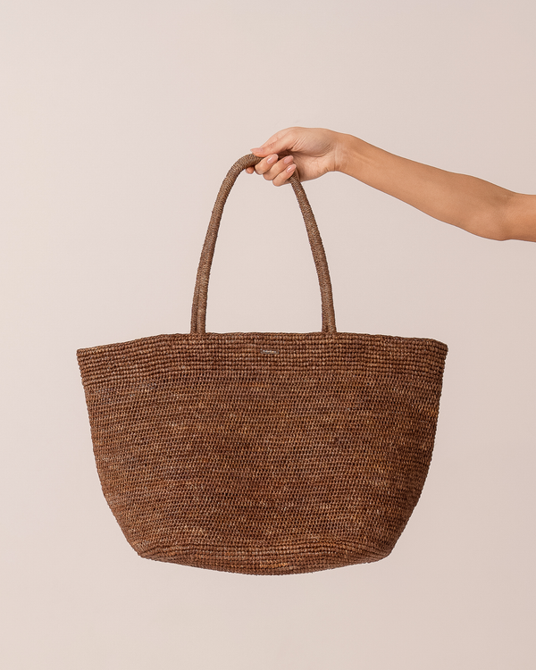 Maxi Raffia Tote - Cocoa