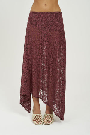 FRENCHIE MIDI SKIRT - CHOCOLAT