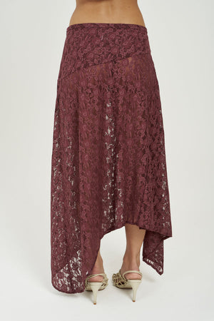 FRENCHIE MIDI SKIRT - CHOCOLAT