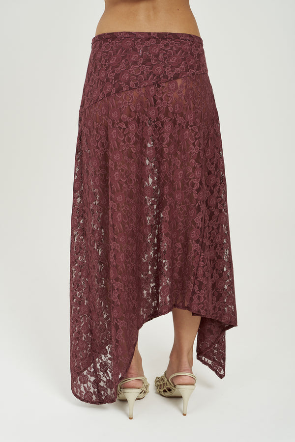 FRENCHIE MIDI SKIRT - CHOCOLAT