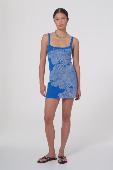Chiara Mini Dress - Ultramarine Floral