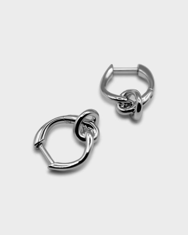 F+H Studios Baby Knot Huggies - Silver