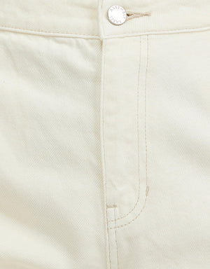 Longline Denim Short - Ecru