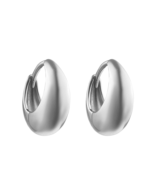 Indigo Hoops - Silver