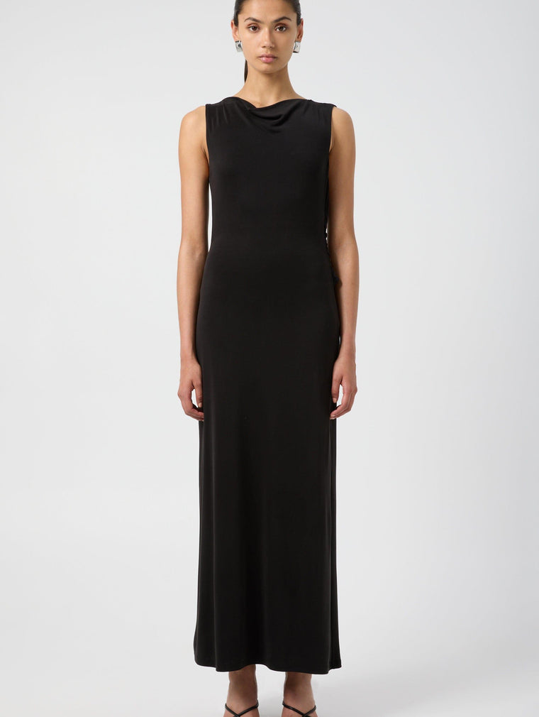 Interweave Backless Maxi Dress - Black