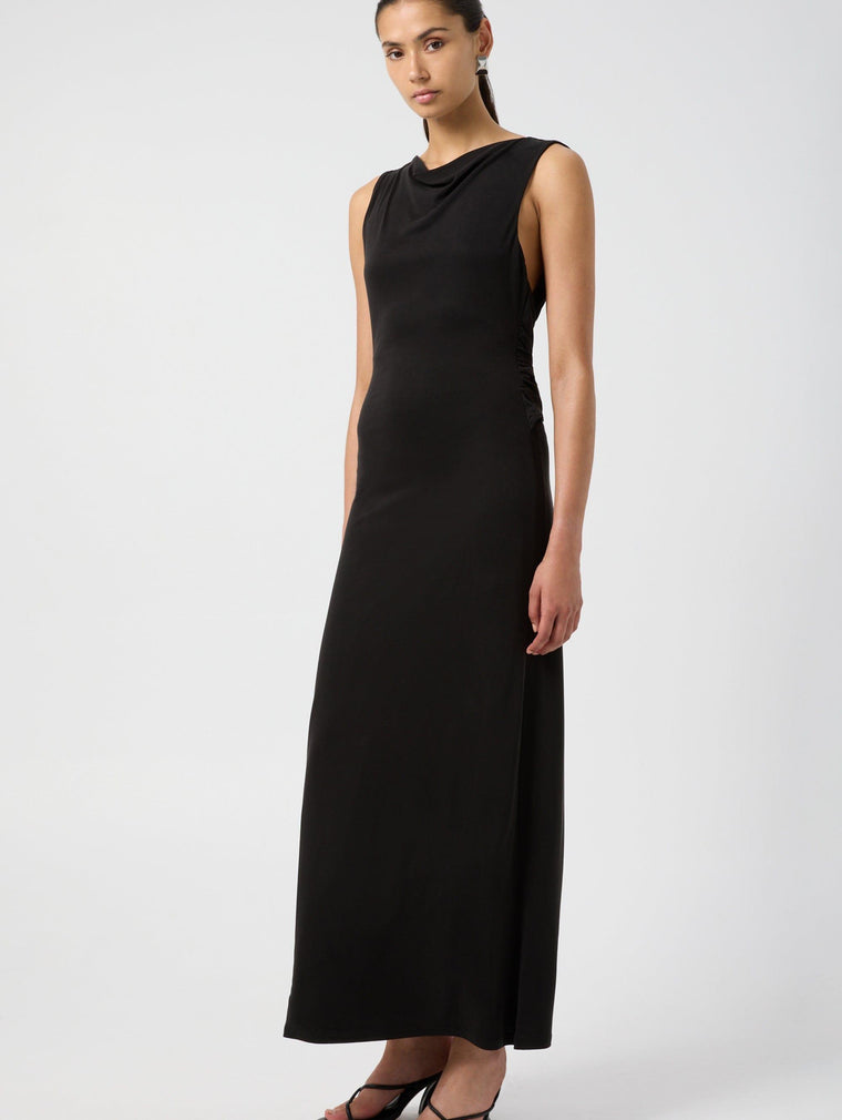 Interweave Backless Maxi Dress - Black