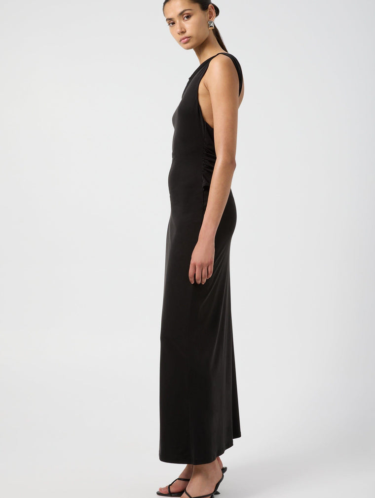 Interweave Backless Maxi Dress - Black