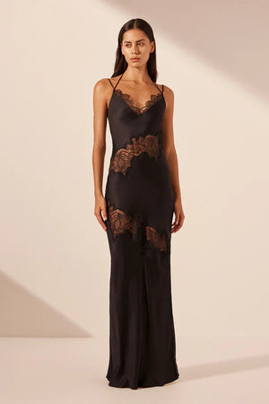 Jamila Lace Panelled Maxi Dress
