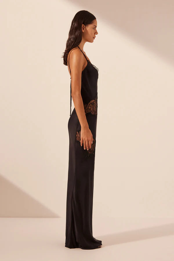 Jamila Lace Panelled Maxi Dress