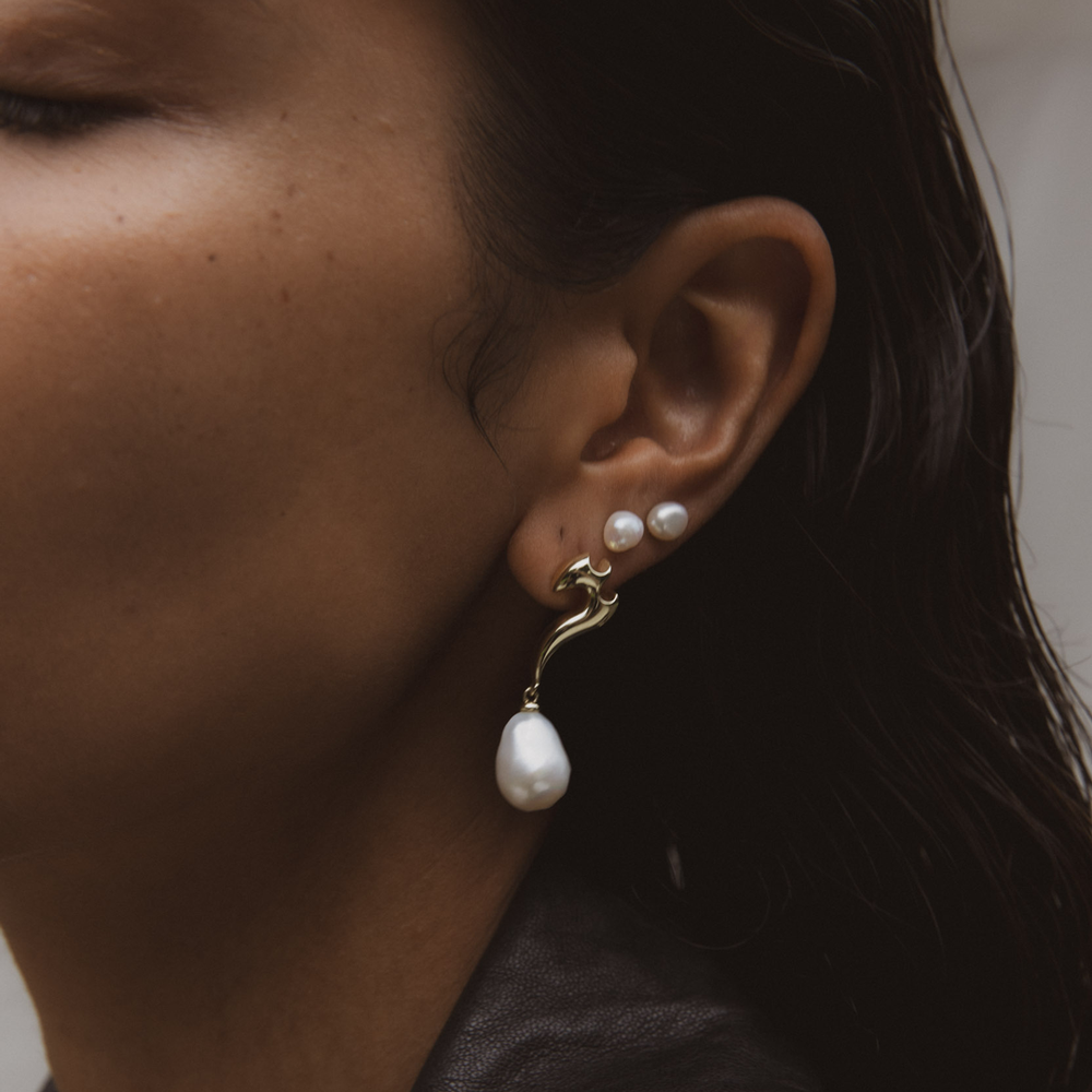Molten Pearl Earrings