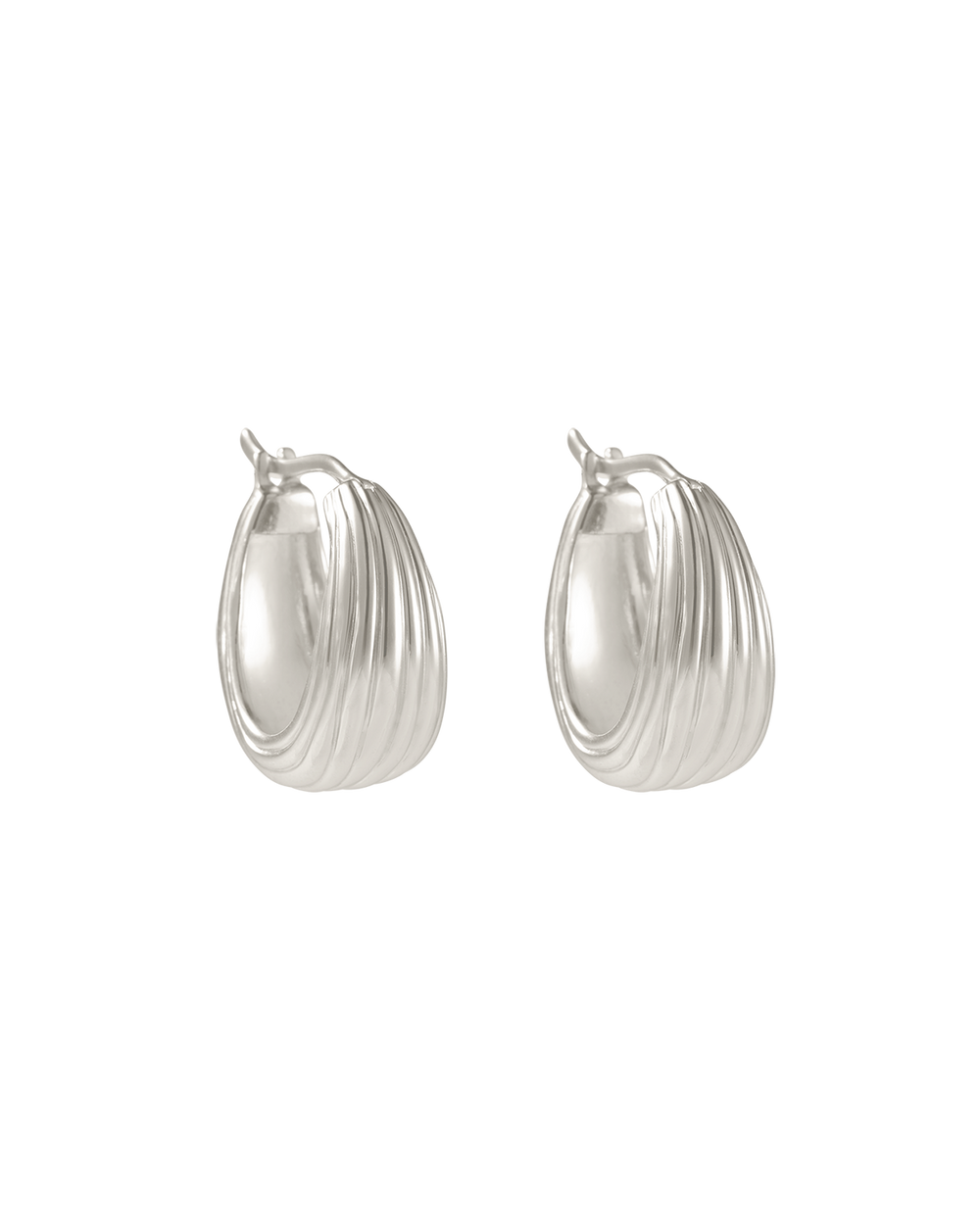 Mondo Hoops Sterling Silver