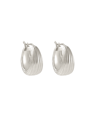 Mondo Hoops Sterling Silver