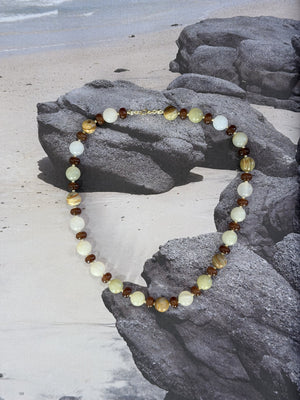 Beaded Necklace - Brown