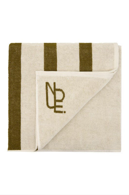 Nude Emblem Stripe Towel