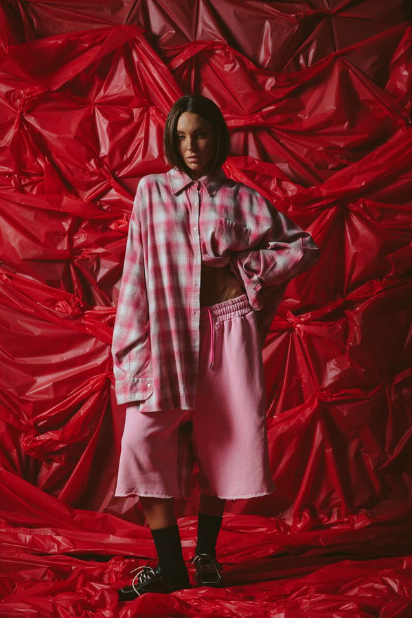 Be A Kind Human Oversized Shirt - Pink