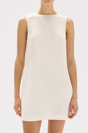 Bridget Linen Silk Mini Dress Cream